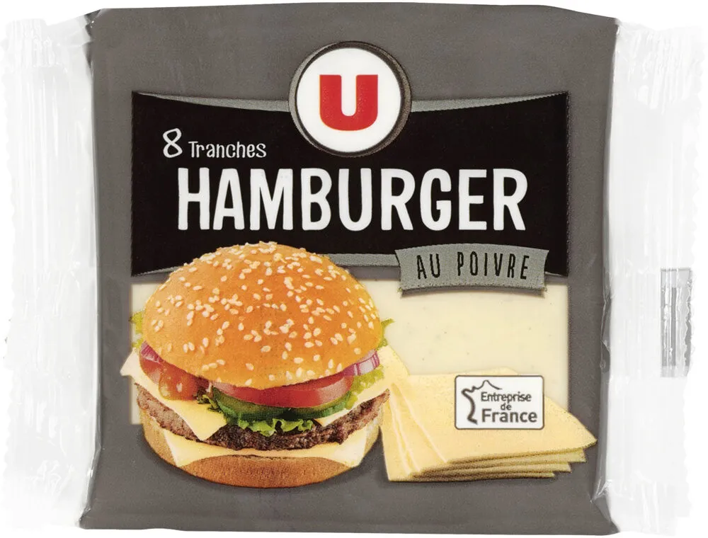 Tranches de fromage fondu au poivre 19% de MG