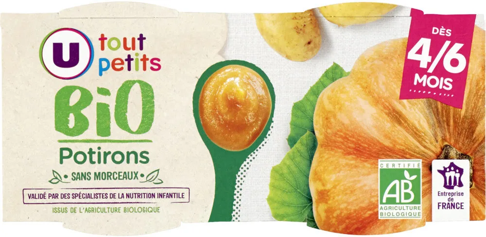 Bols de potiron sans morceaux U_TOUT_PETITS Bio