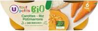 Bols carottes riz potimarron sans morceaux U_TOUT_PETITS Bio