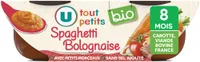 Plat bébé du midi Spaghetti bolognaise, dès 8 mois -2x200g - Repas bébé