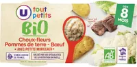 Bols chou fleur pomme de terre et boeuf avec morceaux U_TOUT_PETITS Bio