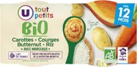 Plat bébé du midi Carotte, courge butternut & riz, dès 12 mois - 2x200g - Repas bébé
