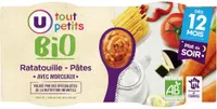 Plat bébé du soir Ratatouille & pâtes, dès 12 mois -2x200g - Repas bébé