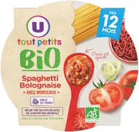 Plat bébé Spaghetti bolognaise, dès 12 mois - 230g - Repas bébé
