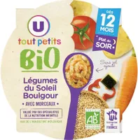 Plat bébé Légumes du soleil et boulghour, dès 12 mois - 230g - Repas bébé