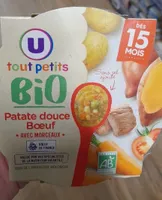 Plat bébé assiette de patate douce et boeuf dès 15 mois, 250g