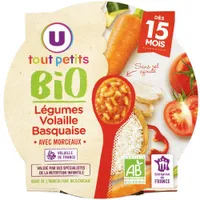 Plat bébé Légumes et volaille basquaise, dès 15 mois - 250g - Repas bébé