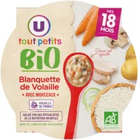Plat bébé du midi Blanquette de volaille, dès 18 mois - 260g - Repas bébé