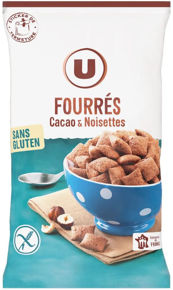 Céréales fourrées chocolat noisettes bio