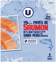Pavés de saumon sans peau 500g