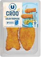 Préparation à base de colin d'Alaska et de fromage fondu panée précuite