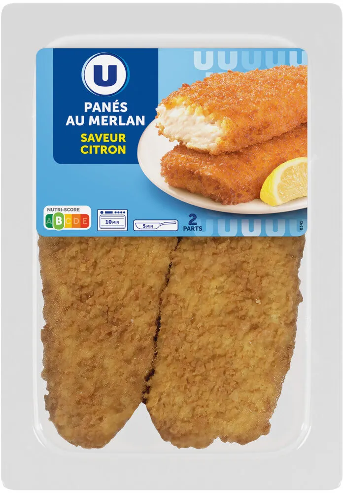 Panés au merlan saveur citron, 2x100g soit 200g