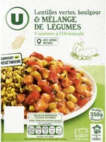Lentilles vertes boulgour légumes cuisinés à l'orientale