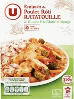Poulet légumes ratatouille et duo de riz