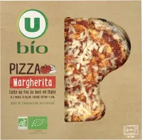 Pizza à la tomate et mozzarella issue de l'agriculture biologique