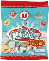 Bonbons gélifiés jeu de carte qui piquent