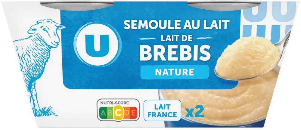 Semoule au lait de brebis nature sucré 2x140g