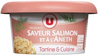 Fromage au lait pasteurisé à tartiner saveur saumon et aneth 23%mg