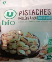 Pistaches grillées à sec sans sel ajouté sachet de 100g