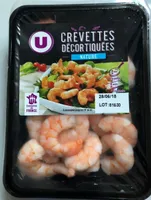Crevettes décortiquées nature, transformées en France