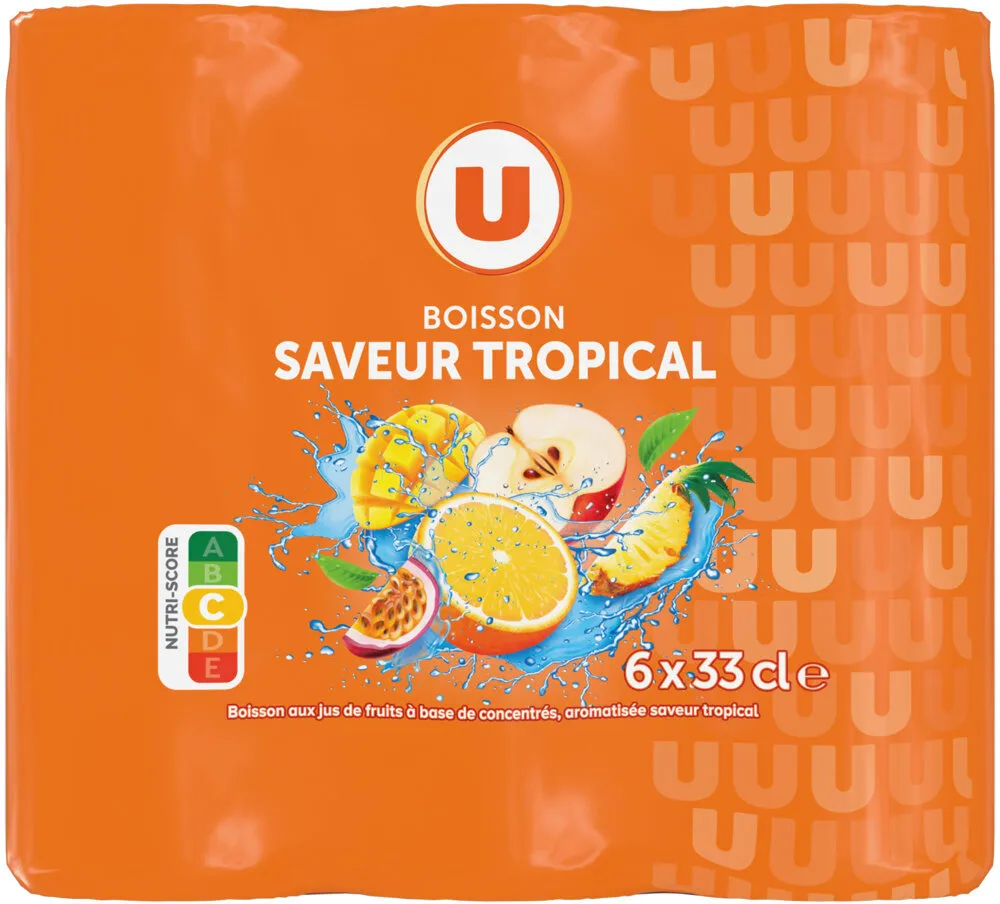 Boisson aux fruits plate tropical 6 canettes de 33cl