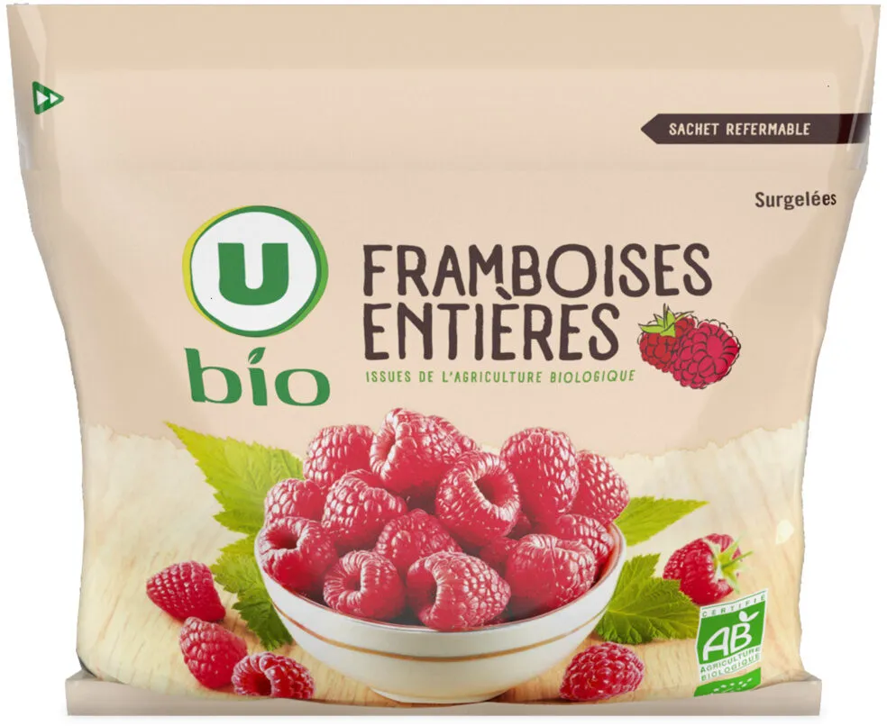 Framboises entières