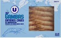 Gambas sauvages entières crues de Madagascar 12/16 400g