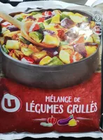 Mélange de légumes grillés (aubergines en cubes,courgettes en cubes,poivrons rouges et jaune en morceaux) grillés 600g