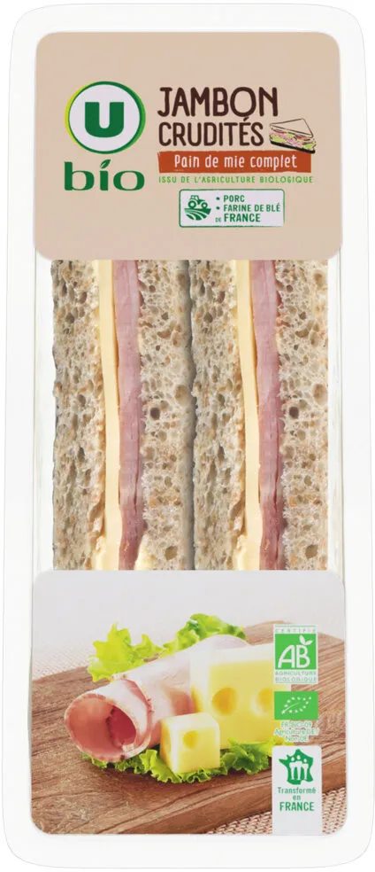 Sandwich jambon crudité paim mie complet