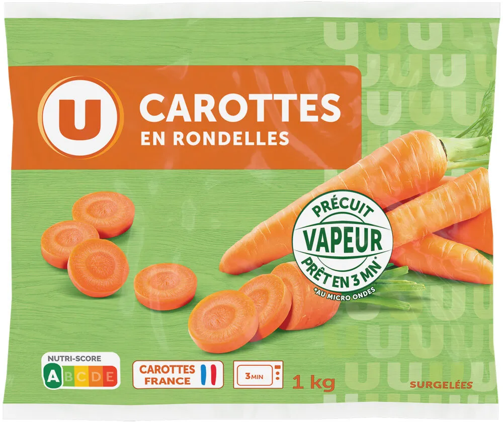 Carottes précuites en rondelles 1kg