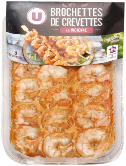 Brochettes de crevettes à l'indienne