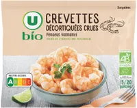 Crevettes décortiquée crues bio