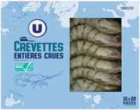 Crevette entière crue vannamei ASC elevées au vietnam 400g