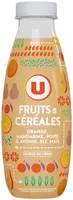Jus de fruits et céréales à l'orange, mandarine, poire et avoine, riz,maïs