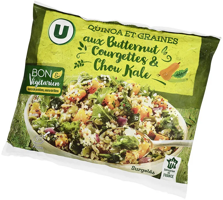 Quinoa et graines aux butternut, courgettes et chou kale surgelé 600g