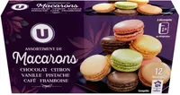 Assortiment de macarons congelés 6 parfums 12 pièces