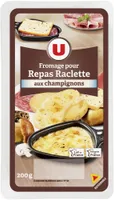 Fromage pasteurisé repas raclette aux champignons 25%MG