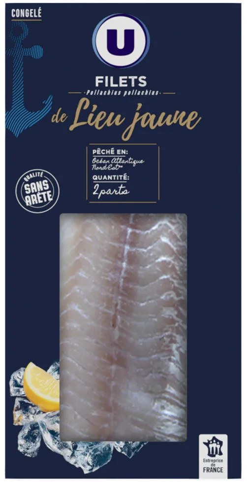 Filets de lieu jaune sans peau sans arêtes