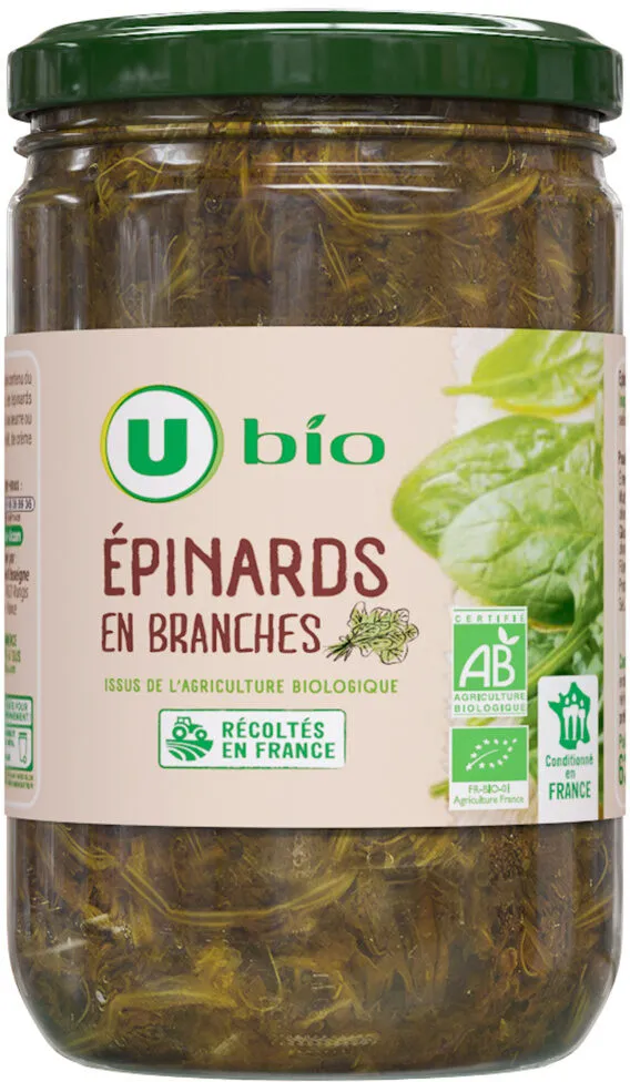 Epinards en branches - Bocal 420g