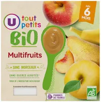 Dessert bébé Multifruits, de 6 à 12 mois - 4x100g - Petits pots bébé
