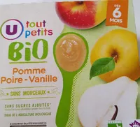 Dessert bébé Pomme, poire & vanille, de 6 à 12 mois- 4x100g - Petits pots bébé
