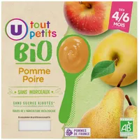 Dessert bébé pomme poire, dès 4 mois - 4x100g - Petits pots bébé