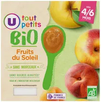 Dessert bébé Fruits du soleil, dès 4 mois - 4x100g -Petits pots bébé