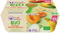 Dessert bébé Pomme, banane & abricot, dès 4 mois - 4x100g - Petits pots bébé