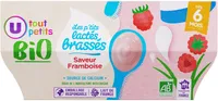 Dessert lacté bébé saveur framboise, de 6 à 12 mois- 4x100g