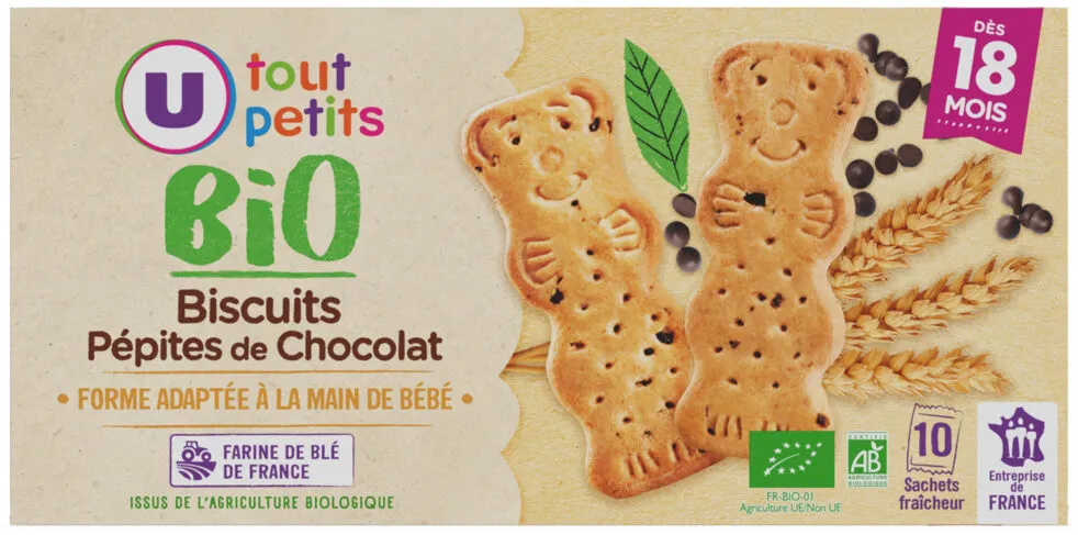 Biscuits bébé pépites de chocolat, dès 18 mois - 200g