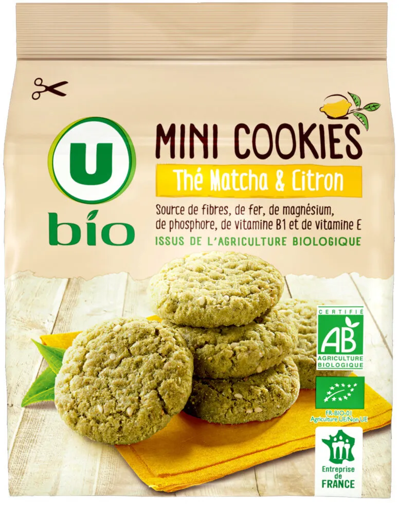 Mini cookies thé matcha & citron
