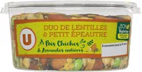 Duo de lentilles et petit épautre pois chiche et amandes entières
