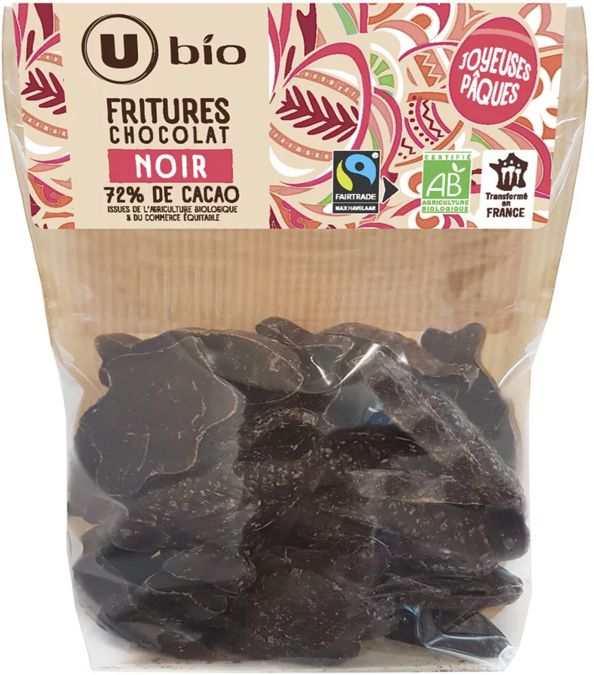 Fritures chocolat noir 72% de cacao