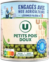 Petits pois doux Cuisson vapeur - Boîte de 530g net égoutté
